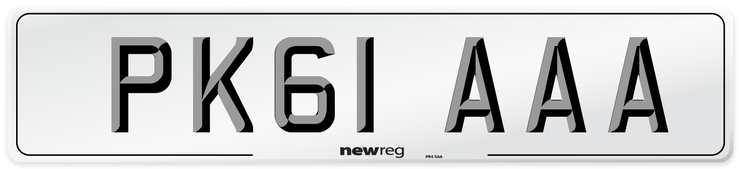 PK61 AAA Number Plate from New Reg